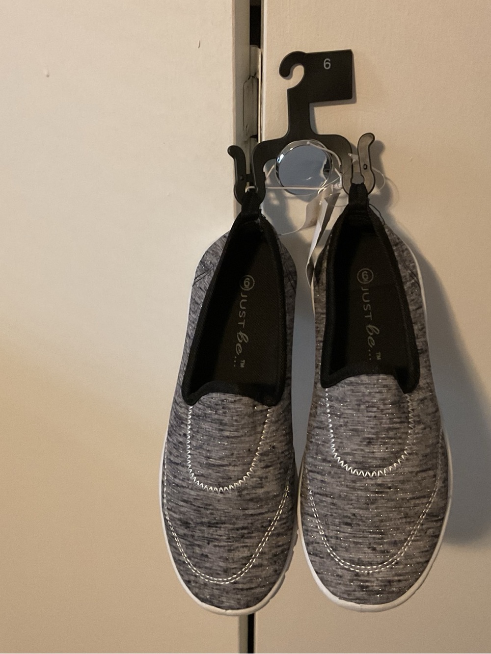 just be Men's Heather Gray Slip-On Knit Loafers